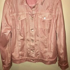 Pink metallic Jean Jacket